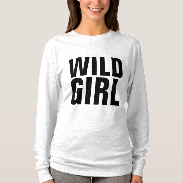 VILD GIRL, DAM VINTAGE T-Shirts (Framsida)