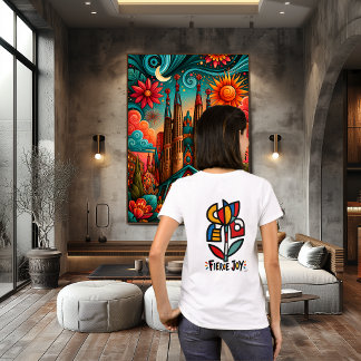 Vild glädje Färgrik Iris Tribal Totemisk Geometris T Shirt