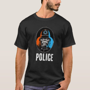 Vild Gorilla Police Illustration Graphic Designati T Shirt
