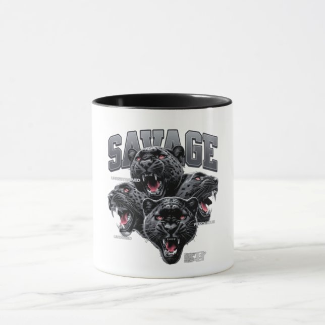 Vild Gorillas Alfa Mentalitet Kaffe Mugg (Center)