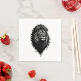 Vild Grace: slående porträtt av en lejon Pappersservett