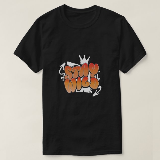 Vild Graffiti Typografi Konst T Shirt (Design framsida)