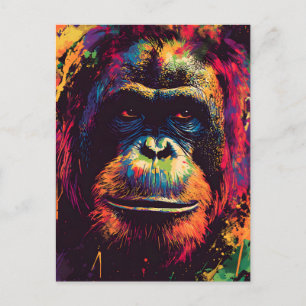 Vild Graffiti Urban Jungle Gorilla Helg Vykort