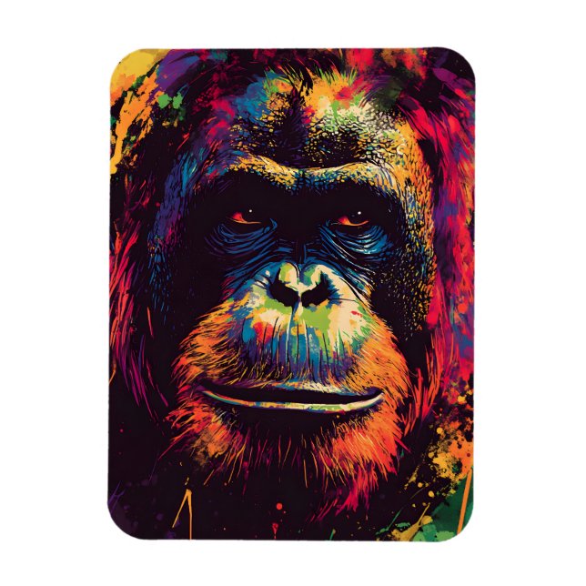 Vild Graffiti Urban Jungle Gorilla Magnet (Vertikal)