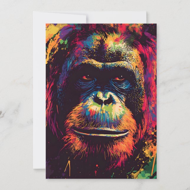Vild Graffiti Urban Jungle Gorilla Meddelande (Framsida)