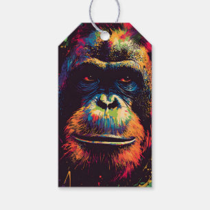 Vild Graffiti Urban Jungle Gorilla Presentetikett