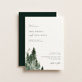 Vild Gräs Forest Rustic Bröllop Inbjudningar