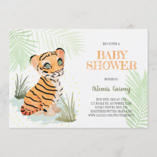 Vild & gratis - Barnstödsprogram för jungle Tiger Inbjudningar