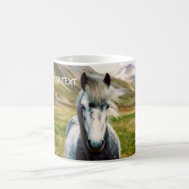 Vild Grått Horse Kaffemugg (Center)