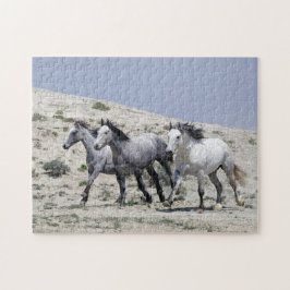 Vild Grått Horses Pussel