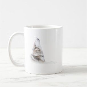Vild grått varg kaffemugg