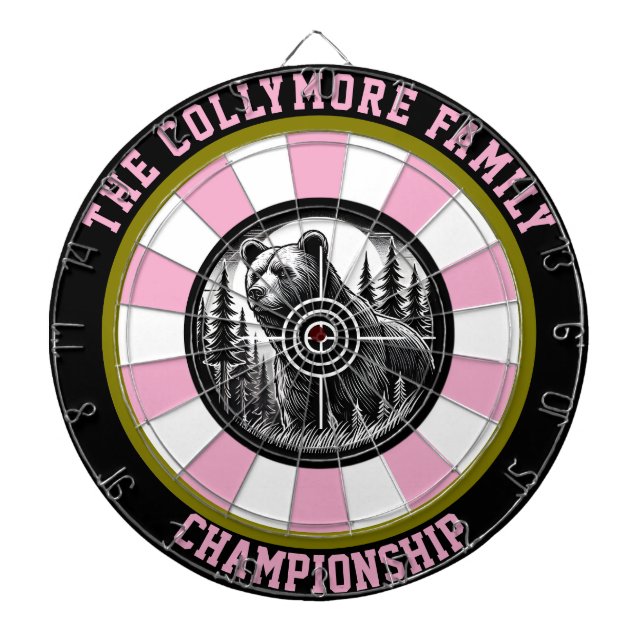 Vild Grizzly i Forest Target Darttavla (Framsidan)