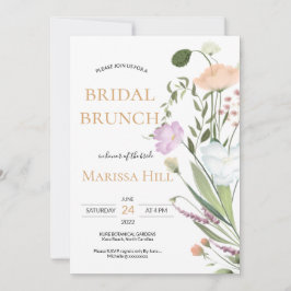 Vild grön Möhippa Brunch-inbjudan Inbjudningar