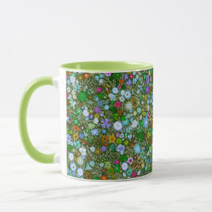 Vild Grönt Fält Blooms Mugg