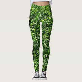 Vild Grönt Gräs Leggings