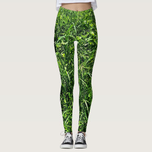 Vild Grönt Gräs Leggings