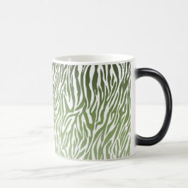 Vild Grönt Zebra tryck Magisk Mugg