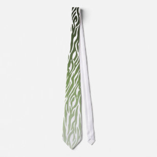 Vild Grönt Zebra tryck Ombre Slips