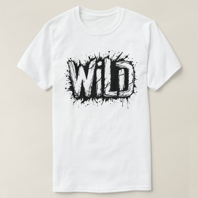 Vild Grunge Typography T Shirt (Design framsida)