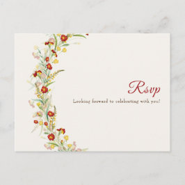 Vild Gul Ringblomma Bröllopsdekoration Vykort