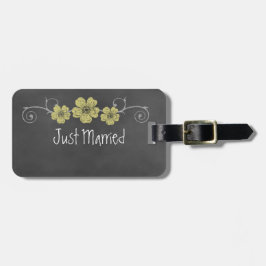 Vild Gul ros Chalkboard Bagagebricka