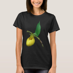 Vild Gult Dam Slipper Orchid Flower T Shirt