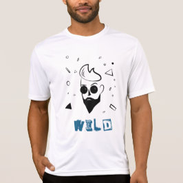 Vild Guy - Sketched in Black, White & Blue T Shirt