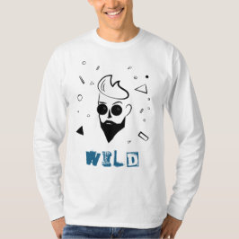 Vild Guy - Sketched in Black, White & Blue T Shirt