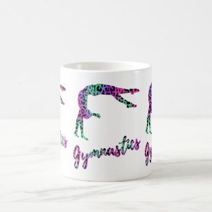 Vild Gymnastics Girl   Gymnastika för djurutskrift Kaffemugg
