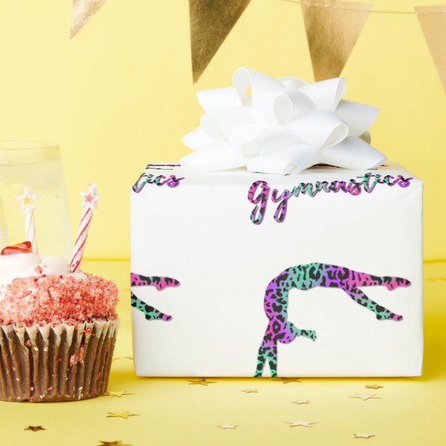 Vild Gymnastics Girl | Gymnastika för djurutskrift Presentpapper (Födelsedagsfest)