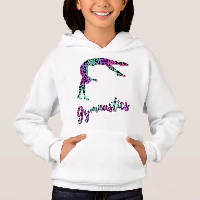 Vild Gymnastics Girl | Gymnastika för djurutskrift T Shirt (Framsida)