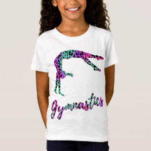 Vild Gymnastics Girl   Gymnastika för djurutskrift T Shirt