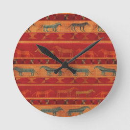 Vild Gypsy Mustangs Rund Klocka