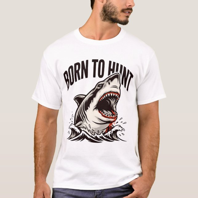 Vild Hajar Uppstiger T Shirt (Framsida)