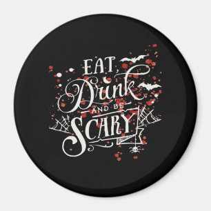 Vild Halloween Kuslig Estetik Grafisk Stil Magnet
