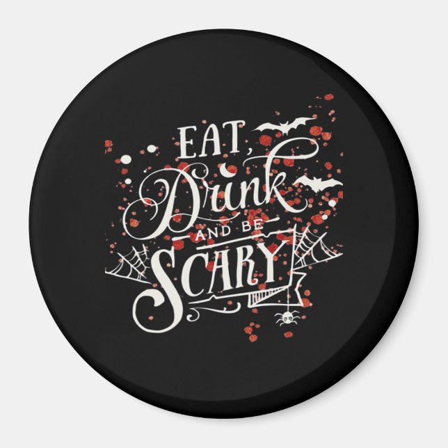 Vild Halloween Kuslig Estetik Grafisk Stil Magnet (Framsidan)