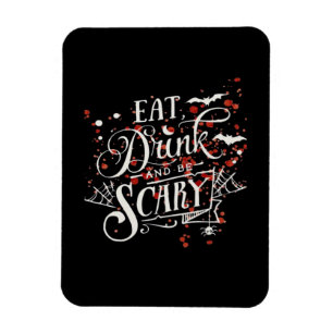 Vild Halloween Kuslig Estetik Grafisk Stil Magnet