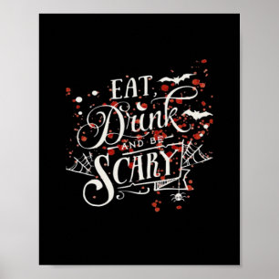 Vild Halloween Kuslig Estetik Grafisk Stil Poster