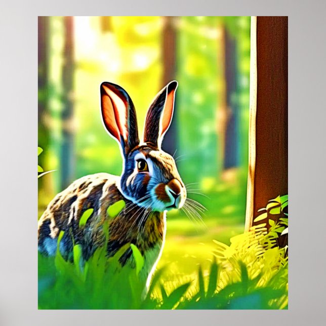 Vild Hare Forest Poster (Framsidan)