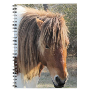 vild häst anteckningsbok med spiral
