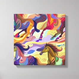 Vild Hästar Canvastryck