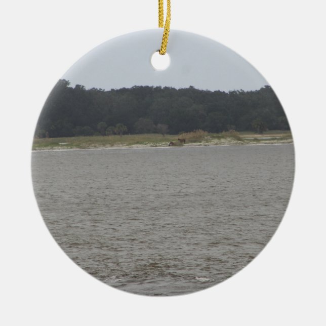 Vild Hästar Julgransprydnad Keramik (Framsidan)