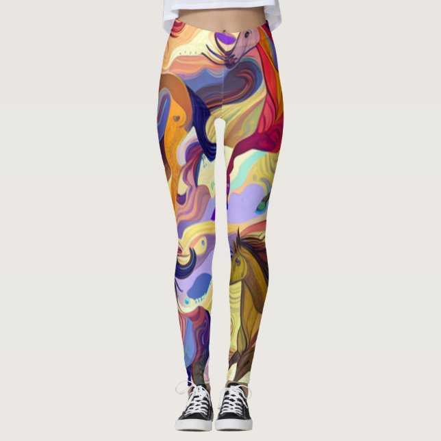 Vild Hästar Leggings (Framsida)