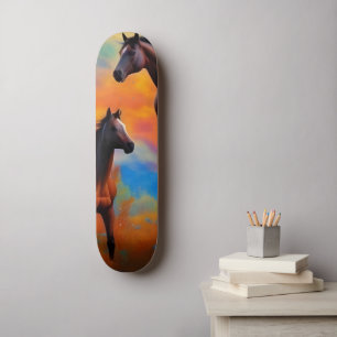 Vild Hästar Mini Skateboard Bräda 18,5 Cm