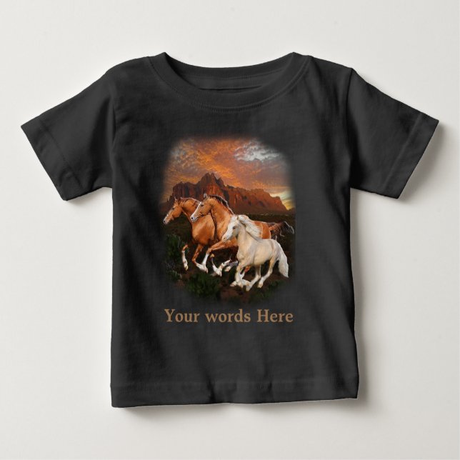 Vild Hästar T Shirt (Framsida)