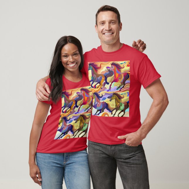 Vild Hästar T Shirt (Unisex)