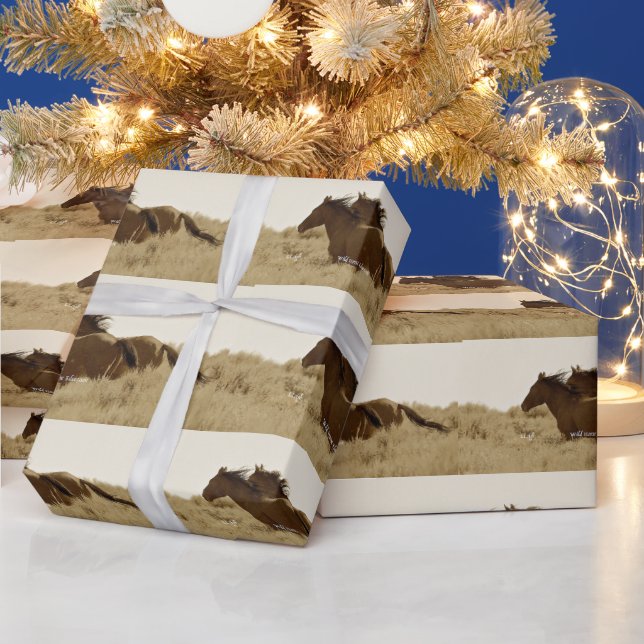 Vild Hästrappning Papper Presentpapper (Helgdagar)