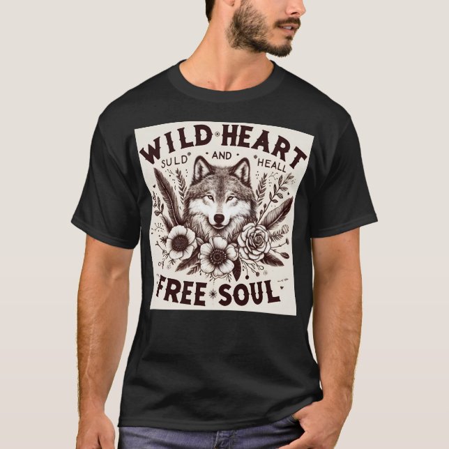 Vild Heart Free Soul T Shirt (Framsida)