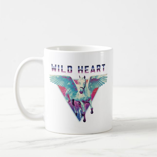 Vild Heart Rad Pegasus Kaffemugg (Vänster)