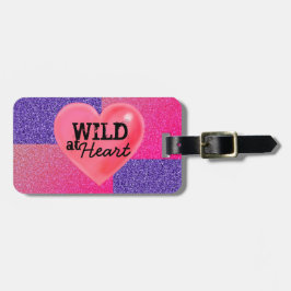 Vild Heart Söt Glitter Kärlek Travel Bagagebricka
